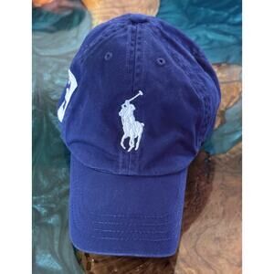 KIDS Ralph Lauren Polo Big Horse #3 Blue Baseball Cap Hat